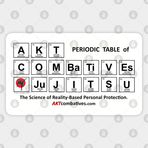 Periodic Table of AKT Combatives Jujitsu Sticker by AKTionGear